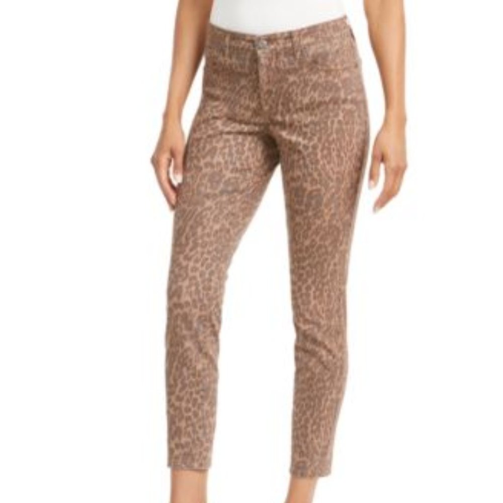 STYLE & CO-EDI/JONES APPAREL GROUP PRINTED CURVY SKINNY -  GOLD/MED GRAY